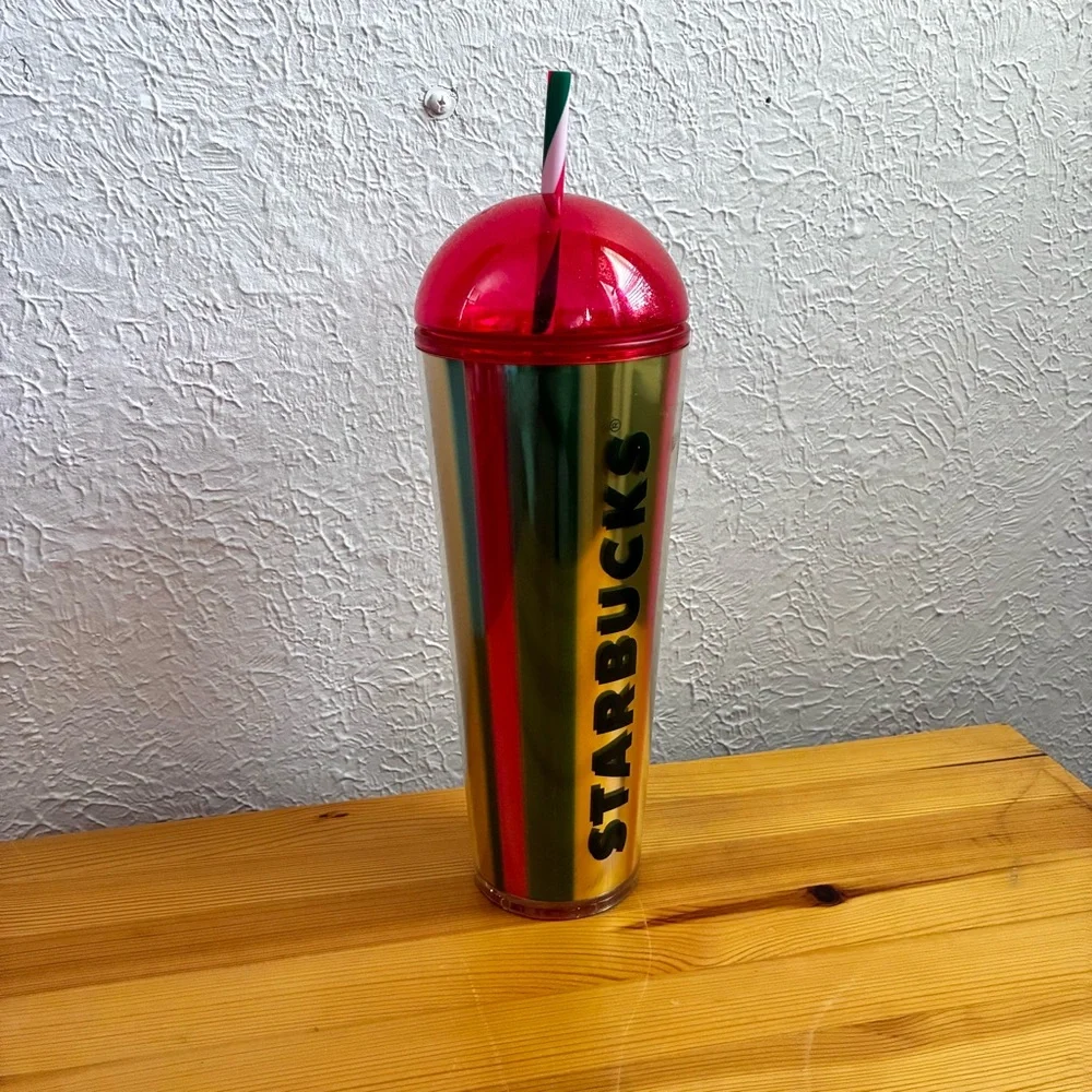 Starbucks Holiday tumbler with dome top Large 24 ounce